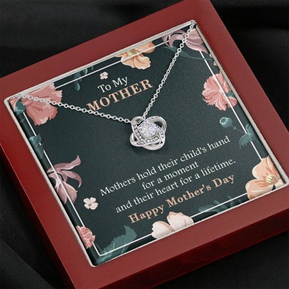 Mother's, Hearts For A Lifetime Love Knot Necklace - Picture 2 of 5